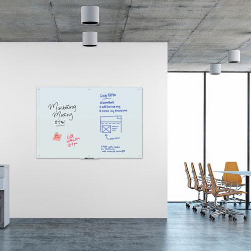 Magnetic Glass Dry Erase Board Value Pack, 72 x 48, White. Picture 2