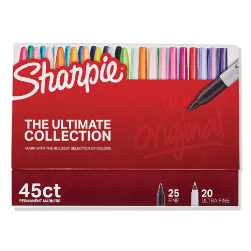 Permanent Markers Ultimate Collection, Assorted Tip Sizes/Types, Assorted Colors, 45/Pack. Picture 1