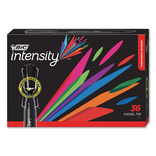 Intensity Chisel Tip Permanent Marker Value Pack, Broad Chisel Tip, Black, 36/Pack. Picture 2