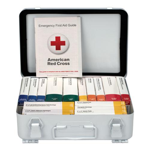 Unitized ANSI Compliant Class A Type III First Aid Kit for 25 People, 84 Pieces, Metal Case. Picture 3