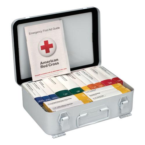 Unitized ANSI Compliant Class A Type III First Aid Kit for 25 People, 84 Pieces, Metal Case. Picture 2