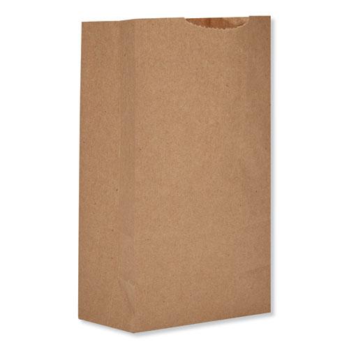 Grocery Paper Bags, 52 lb Capacity, #2, 4.06" x 2.68" x 8.12", Kraft, 250 Bags/Bundle, 2 Bundles. Picture 1