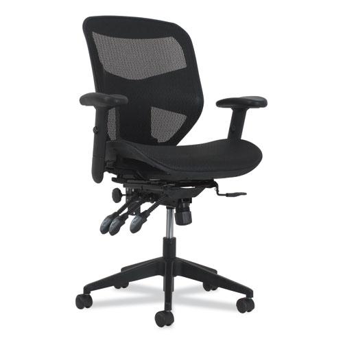 Prominent Mesh High-Back Task Chair, Mesh, Supports up to 250 lbs., Black Seat/Back and Base. The main picture.