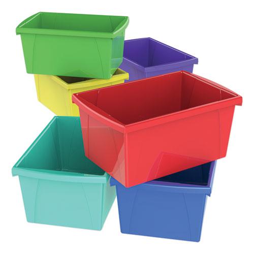 Storage Bins, 5.5 gal, 10.63 x 15.63 x 8, Randomly Assorted Colors. Picture 1