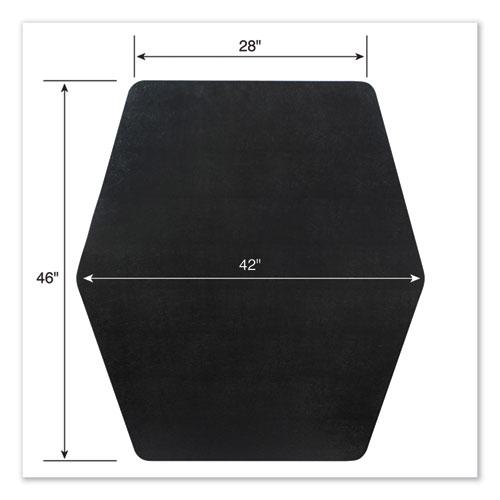 Game Zone Chair Mat, For Hard Floor/Medium Pile Carpet, 42 x 46, Black. Picture 5