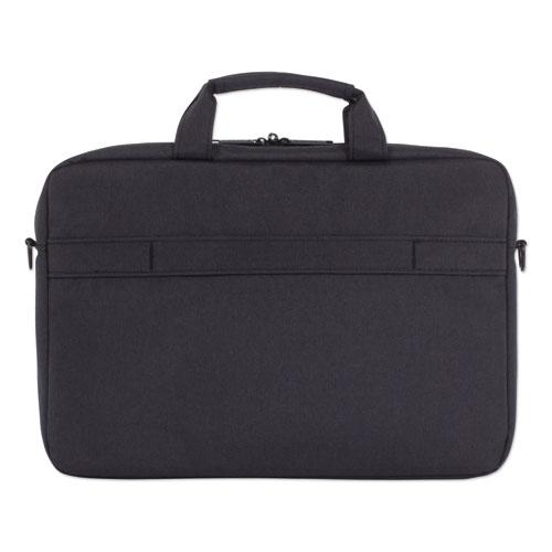 Cadence Slim Briefcase, Fits Devices Up to 15.6", Polyester, 3.5 x 3.5 x 16, Charcoal. Picture 5