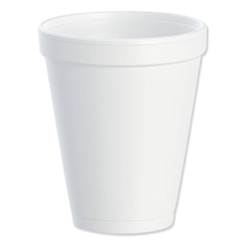 Foam Drink Cups, 10 oz, White, 25/Bag, 40 Bags/Carton. Picture 1