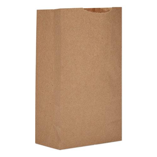 Grocery Paper Bags, 30 lb Capacity, #3, 4.75" x 2.94" x 8.56", Kraft, 500 Bags. Picture 1