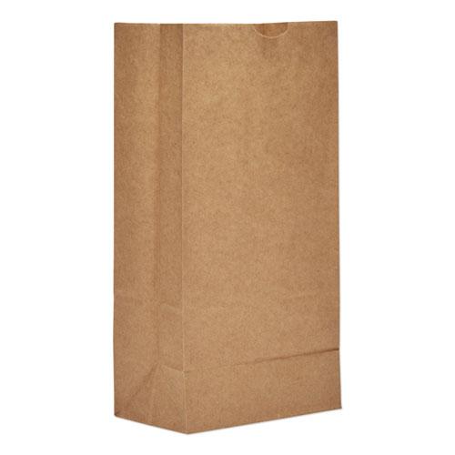 Grocery Paper Bags, 57 lb Capacity, #8, 6.13" x 4.17" x 12.44", Kraft, 500 Bags. Picture 1