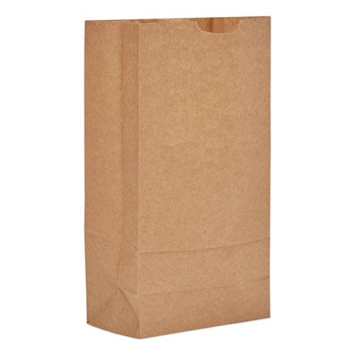 Grocery Paper Bags, 35 lb Capacity, #10, 6.31" x 4.19" x 12.38", Kraft, 2,000 Bags. Picture 1