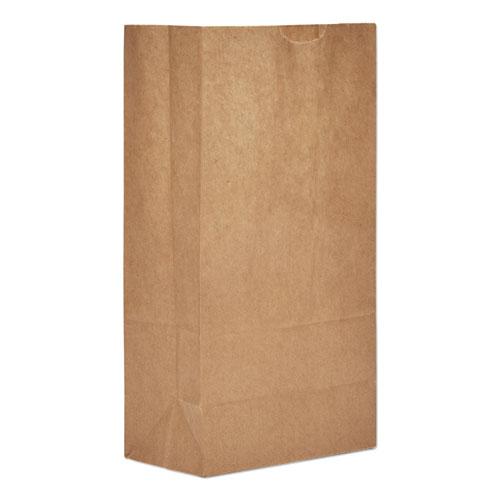 Grocery Paper Bags, 50 lb Capacity, #5, 5.25" x 3.44" x 10.94", Kraft, 500 Bags. The main picture.