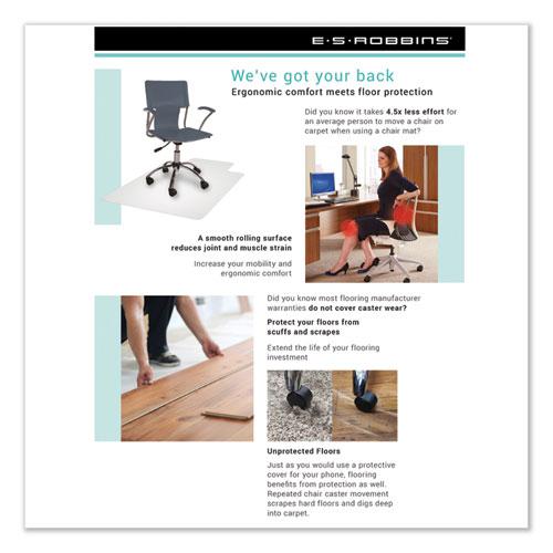 EverLife Chair Mat for Hard Floors, Rectangular, 46" x 60", Clear. Picture 5
