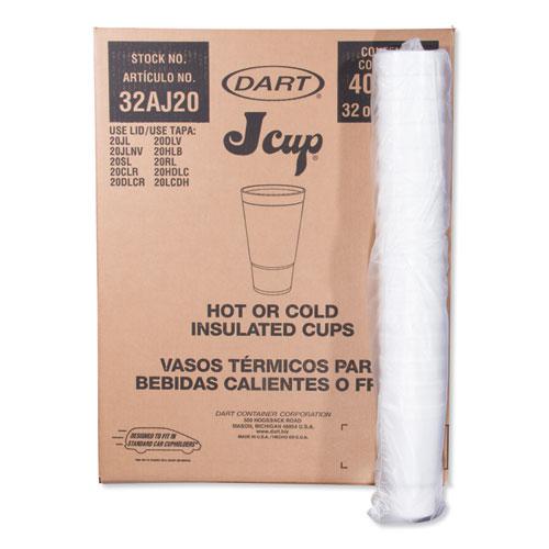 Foam Drink Cups, 32 oz, White, 16/Bag, 25 Bags/Carton. Picture 2
