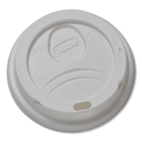 Dome Hot Drink Lids, Fits 8 oz Cups, White, 100/Sleeve, 10 Sleeves/Carton. Picture 2