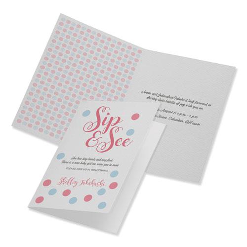 Half-Fold Greeting Cards with Envelopes, Inkjet, 65 lb, 5.5 x 8.5, Textured Uncoated White, 1 Card/Sheet, 30 Sheets/Box. Picture 2