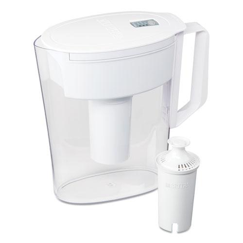 Classic Water Filter Pitcher, 40 oz, 5 Cups, Clear. Picture 1