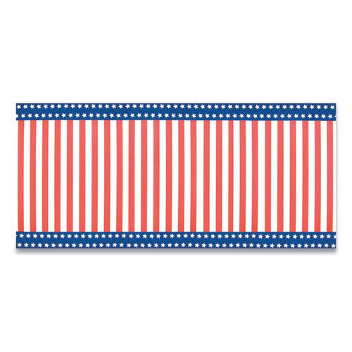 Corobuff Corrugated Paper Roll, 48" x 25 ft, Stars and Stripes. The main picture.