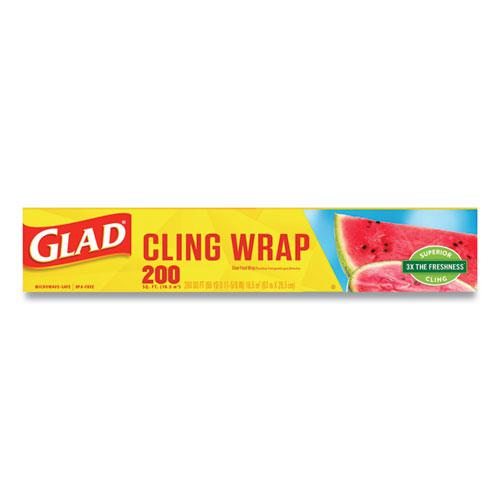 ClingWrap Plastic Wrap, 200 Square Foot Roll, Clear, 12 Rolls/Carton. Picture 9