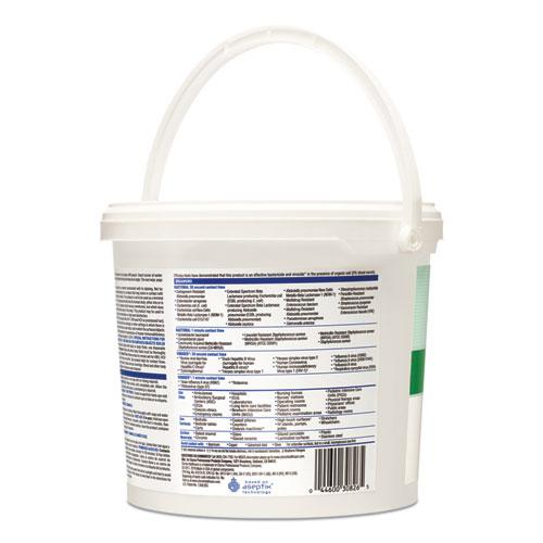 Hydrogen Peroxide Cleaner Disinfectant Wipes, 11 x 12, Unscented, White, 185/Canister, 2 Canisters/Carton. Picture 3