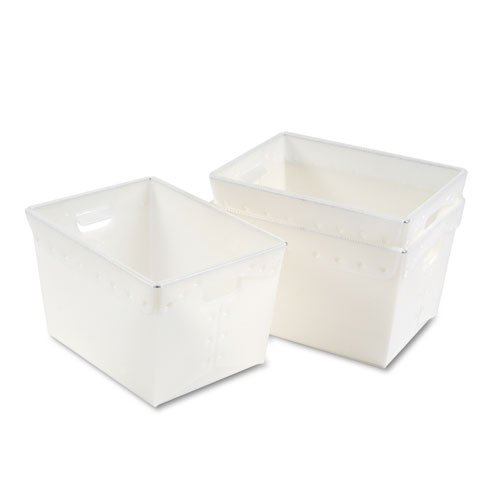 Mail Totes, 13.25" x 18.25" x 11.5", Translucent White, 3/Carton. The main picture.