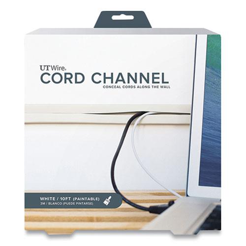 Cord Channel, 1" x 10 ft, White. The main picture.