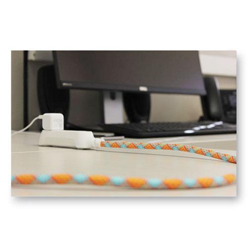 Habitat Accent Collection Braided AC Extension Cord, 8 ft, 13 A, Poppy Fields. Picture 5