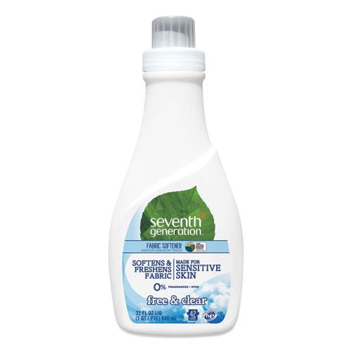 Natural Liquid Fabric Softener, Free and Clear/Unscented 32 oz Bottle. Picture 1