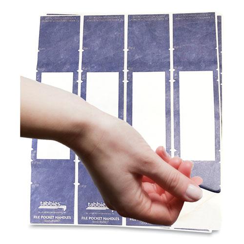 File Pocket Handles, 9.63 x 2, Dark Blue/White, 4/Sheet, 12 Sheets/Pack. Picture 10