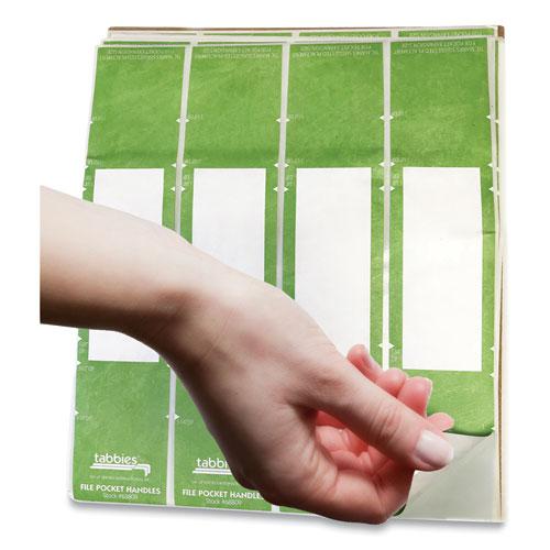 File Pocket Handles, 9.63 x 2, Green/White,  4/Sheet, 12 Sheets/Pack. Picture 7