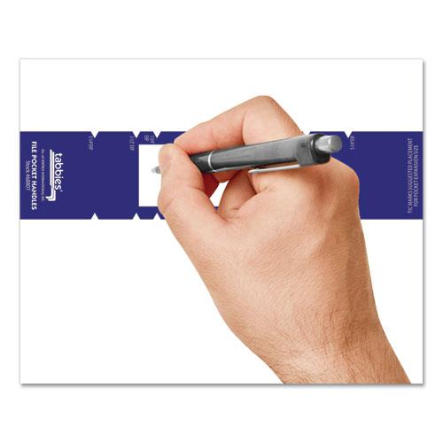 File Pocket Handles, 9.63 x 2, Dark Blue/White, 4/Sheet, 12 Sheets/Pack. Picture 5
