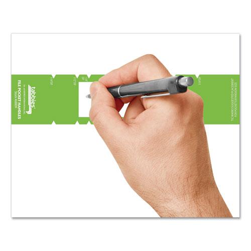 File Pocket Handles, 9.63 x 2, Green/White,  4/Sheet, 12 Sheets/Pack. Picture 4