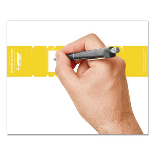 File Pocket Handles, 9.63 x 2, Yellow/White, 4/Sheet, 12 Sheets/Pack. Picture 4