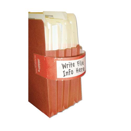 File Pocket Handles, 9.63 x 2, Red/White, 4/Sheet, 12 Sheets/Pack. Picture 6