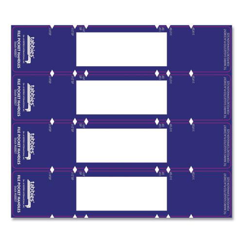 File Pocket Handles, 9.63 x 2, Dark Blue/White, 4/Sheet, 12 Sheets/Pack. Picture 6