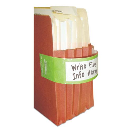 File Pocket Handles, 9.63 x 2, Green/White,  4/Sheet, 12 Sheets/Pack. Picture 10