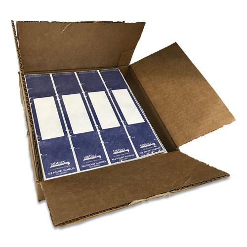 File Pocket Handles, 9.63 x 2, Dark Blue/White, 4/Sheet, 12 Sheets/Pack. Picture 3