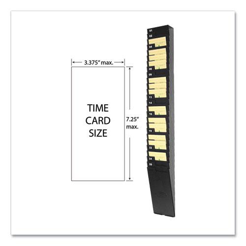 Time Card Rack for 7" Cards, 25 Pockets, ABS Plastic, Black. Picture 4