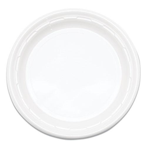 Famous Service Plastic Dinnerware, Plate, 6" dia, White, 125/Pack. Picture 8