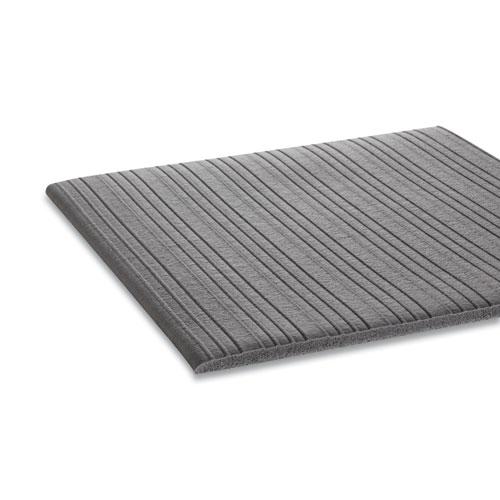 Ribbed Vinyl Anti-Fatigue Mat, 24 x 36, Gray. Picture 2