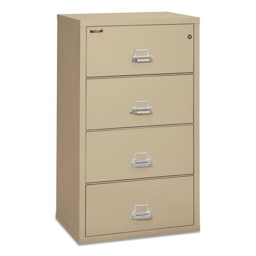Insulated Lateral File, 4 Legal/Letter-Size File Drawers, Parchment, 31.13" x 22.13" x 52.75", 260 lb Overall Capacity. Picture 3