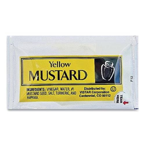 Condiment Packets, Mustard, 0.16 oz Packet, 200/Carton. Picture 1