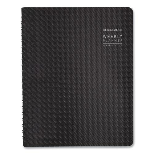 Contemporary Weekly/Monthly Planner, Vertical-Column Format, 11 x 8.25, Graphite Cover, 12-Month (Jan to Dec): 2024. Picture 4