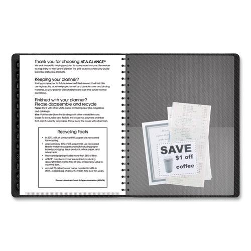 Contemporary Weekly/Monthly Planner, Vertical-Column Format, 11 x 8.25, Graphite Cover, 12-Month (Jan to Dec): 2024. Picture 11