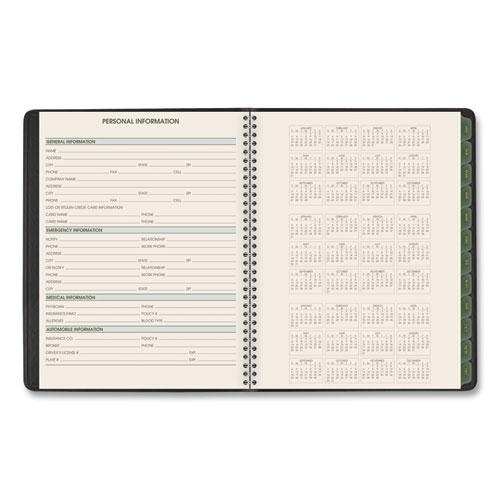 Recycled Weekly Vertical-Column Format Appointment Book, 8.75 x 7, Black Cover, 12-Month (Jan to Dec): 2024. Picture 9