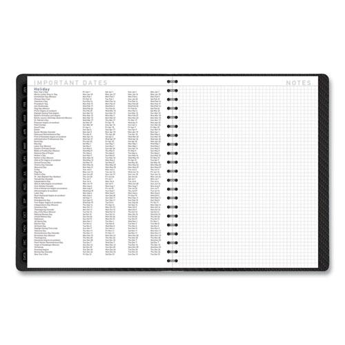 Contemporary Weekly/Monthly Planner, Vertical-Column Format, 11 x 8.25, Graphite Cover, 12-Month (Jan to Dec): 2024. Picture 7