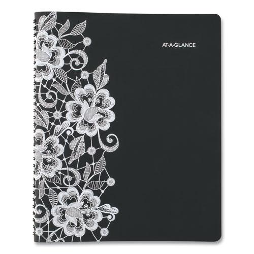Lacey Weekly Block Format Professional Appointment Book, Lacey Artwork, 11 x 8.5, Black/White, 13-Month (Jan-Jan): 2024-2025. Picture 4