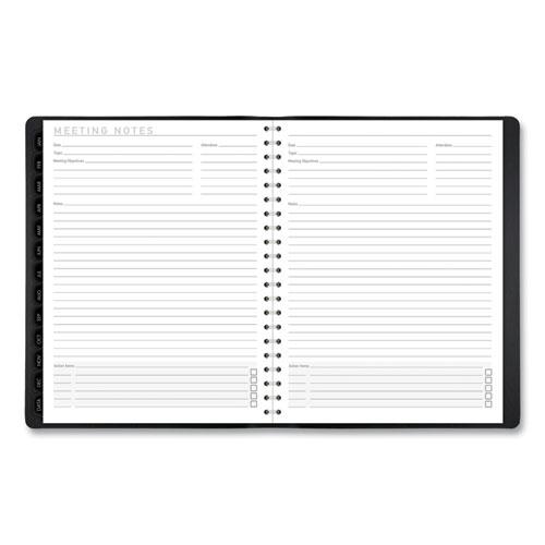 Contemporary Weekly/Monthly Planner, Vertical-Column Format, 11 x 8.25, Black Cover, 12-Month (Jan to Dec): 2024. Picture 8