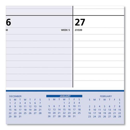 QuickNotes Desk Pad, 22 x 17, White/Blue/Yellow Sheets, Black Binding, Clear Corners, 13-Month (Jan to Jan): 2024 to 2025. Picture 4