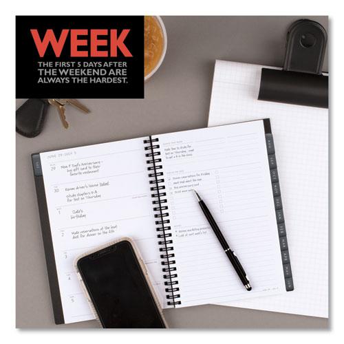 Elevation Academic Weekly/Monthly Planner, 8.5 x 5.5, Black Cover, 12-Month (July to June): 2024 to 2025. Picture 7