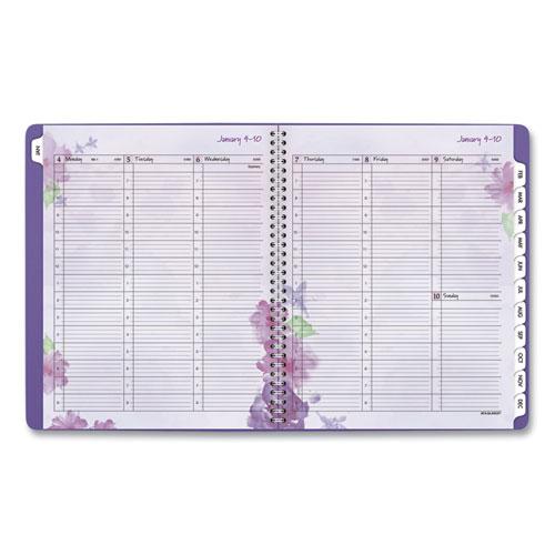 Beautiful Day Weekly/Monthly Planner, Vertical-Column Format, 11 x 8.5, Purple Cover, 13-Month (Jan to Jan): 2024 to 2025. Picture 2
